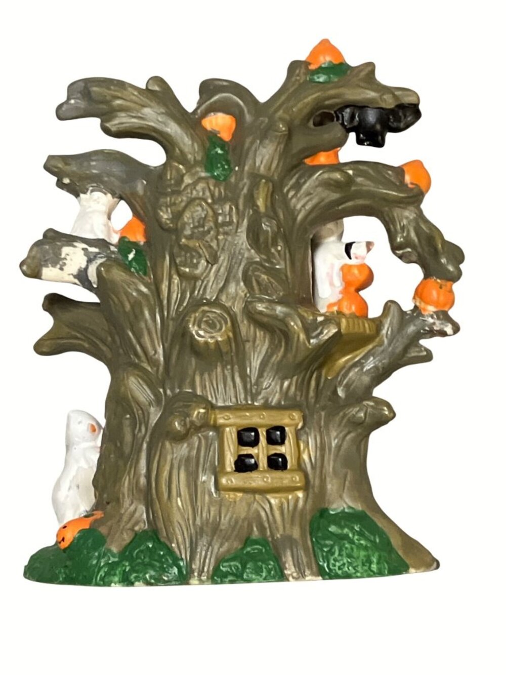 Halloween Tree Figurine With Pumpkins and Ghosts Welcome Sign - Picture 11 of 16